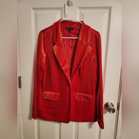 Versona Red Velvet Blazer Large - Picture 1 of 3
